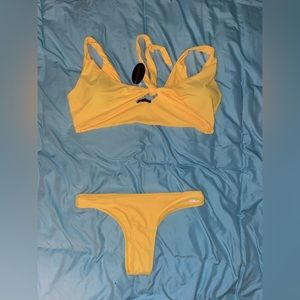 Yellow Tie Bikini~ very cheeky~ Size L~ AvidLove